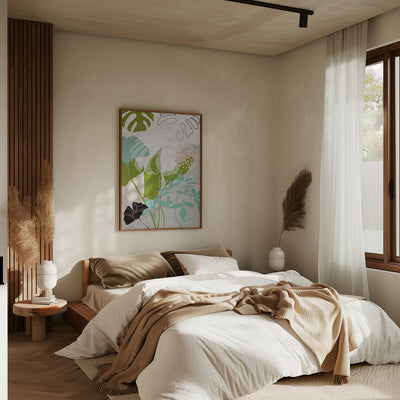 Leaves Line Boho3 Kopie - Stretched Canvas, Poster or Fine Art Print I Heart Wall Art