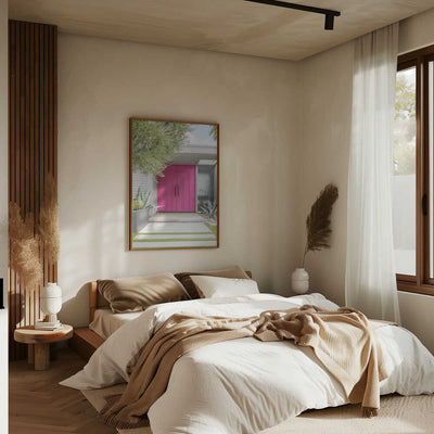 Magenta Pink Doors - Stretched Canvas, Poster or Fine Art Print I Heart Wall Art