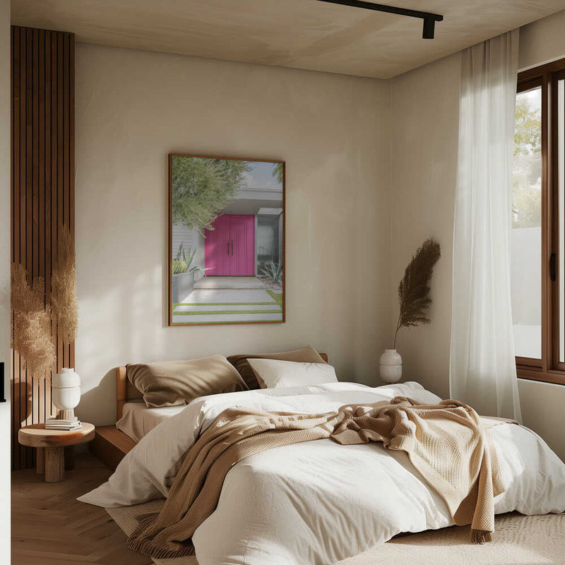 Magenta Pink Doors - Stretched Canvas, Poster or Fine Art Print I Heart Wall Art