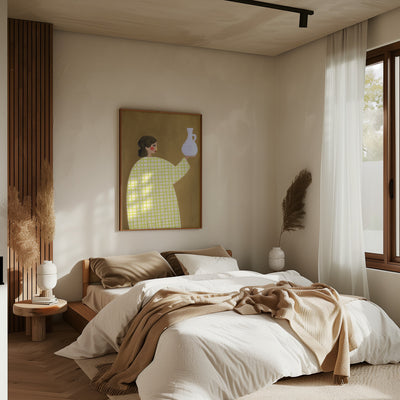 The Woman With Vase - Stretched Canvas, Poster or Fine Art Print I Heart Wall Art