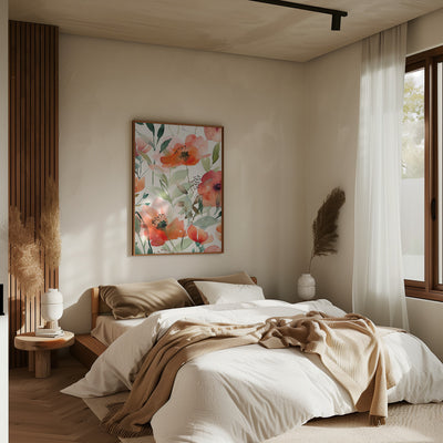 Watercolor Floral No. 10 - Stretched Canvas, Poster or Fine Art Print I Heart Wall Art