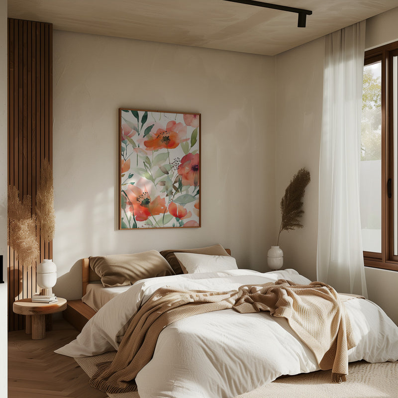 Watercolor Floral No. 10 - Stretched Canvas, Poster or Fine Art Print I Heart Wall Art