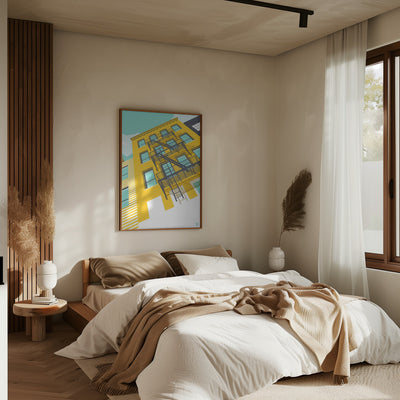 NYC Brooklyn Yellow - Stretched Canvas, Poster or Fine Art Print I Heart Wall Art