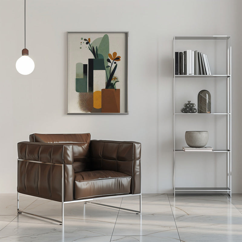 Geometric Vases - Stretched Canvas, Poster or Fine Art Print I Heart Wall Art