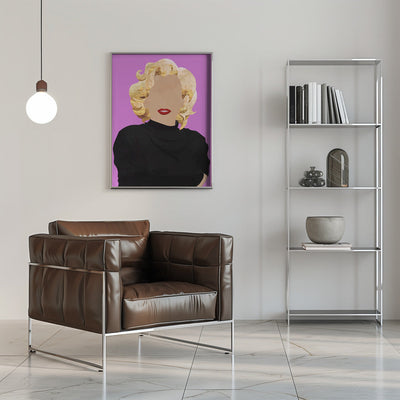 Faceless Marilyn Monroe Modern Art - Stretched Canvas, Poster or Fine Art Print I Heart Wall Art