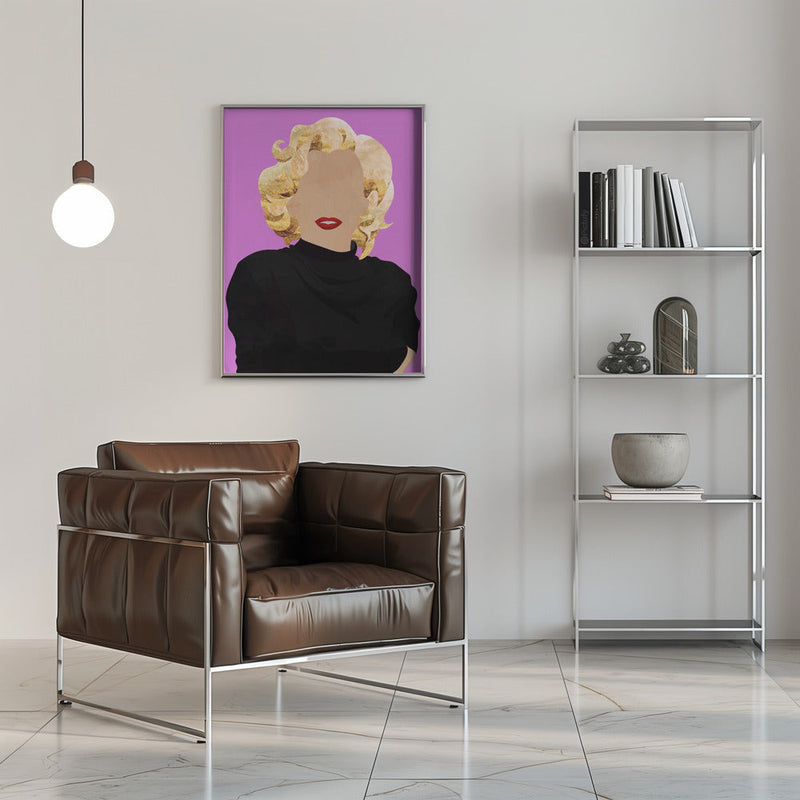 Faceless Marilyn Monroe Modern Art - Stretched Canvas, Poster or Fine Art Print I Heart Wall Art