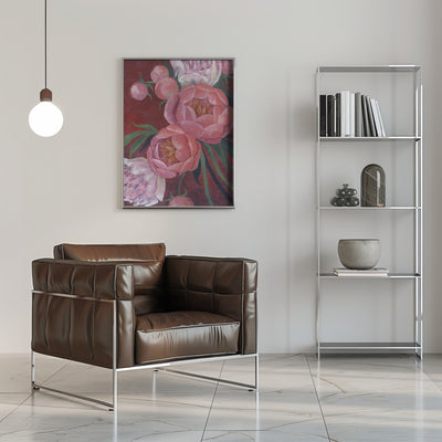 Nevaeh peonies - Stretched Canvas, Poster or Fine Art Print I Heart Wall Art