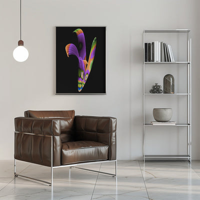 Digital Flower - Stretched Canvas, Poster or Fine Art Print I Heart Wall Art