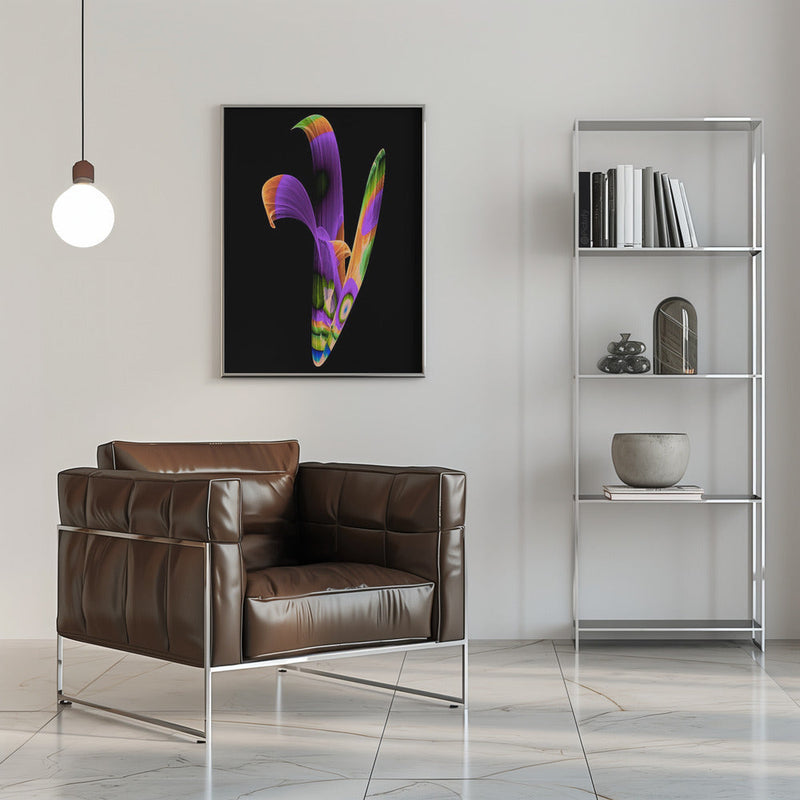 Digital Flower - Stretched Canvas, Poster or Fine Art Print I Heart Wall Art