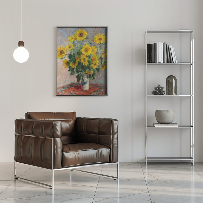 Bouquet Of Sunflowers - Stretched Canvas, Poster or Fine Art Print I Heart Wall Art