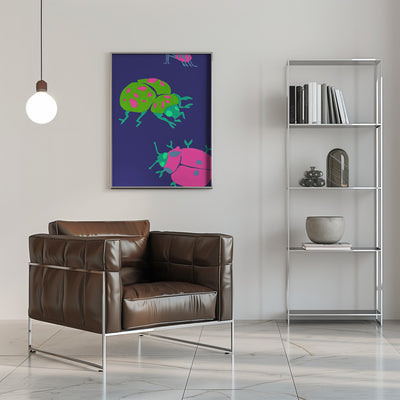 Midnight Ladybugs - Stretched Canvas, Poster or Fine Art Print I Heart Wall Art