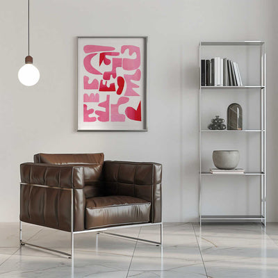 A Pink Puzzle - Stretched Canvas, Poster or Fine Art Print