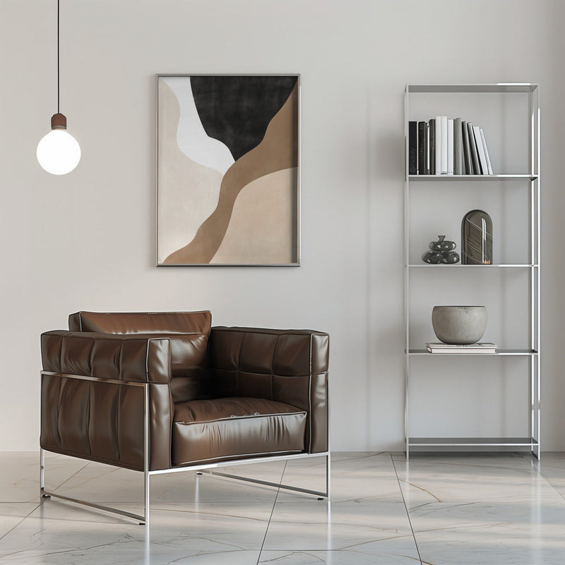 Abstract Beige and Brown Art - Stretched Canvas, Poster or Fine Art Print I Heart Wall Art