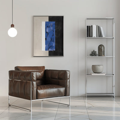 Blue Block Essence - Stretched Canvas, Poster or Fine Art Print I Heart Wall Art