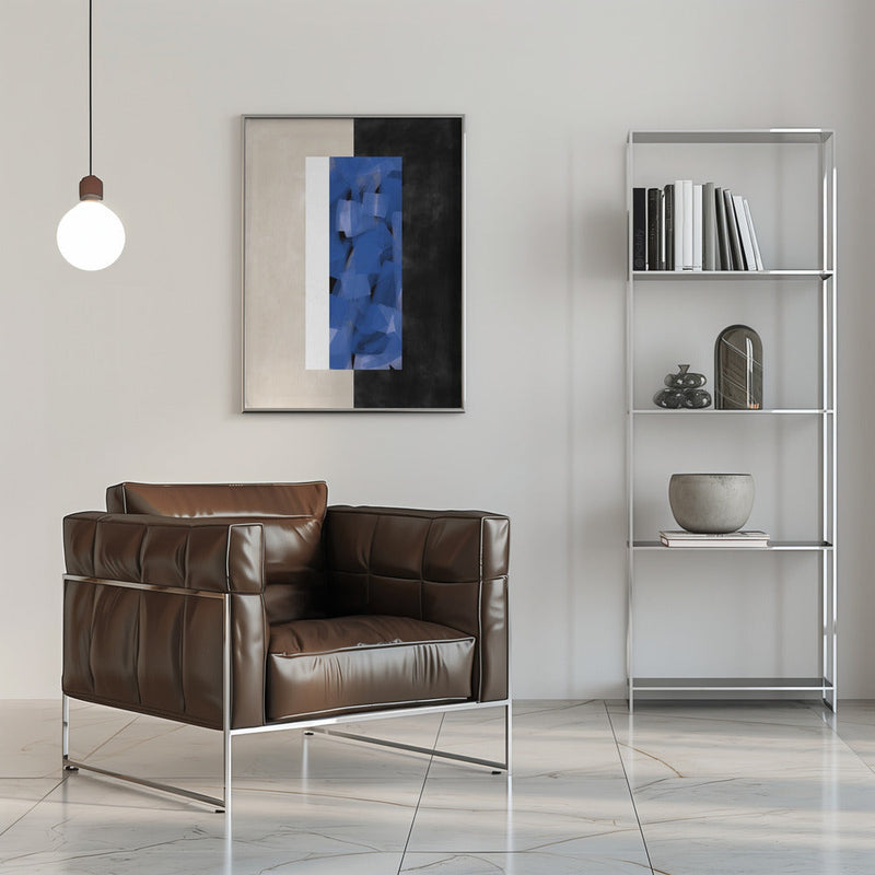 Blue Block Essence - Stretched Canvas, Poster or Fine Art Print I Heart Wall Art