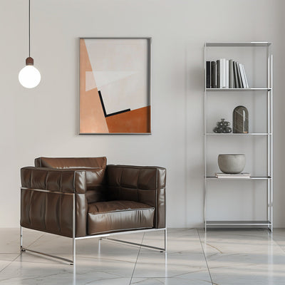 Abstract Geometric Art With Muted Tones - Stretched Canvas, Poster or Fine Art Print I Heart Wall Art