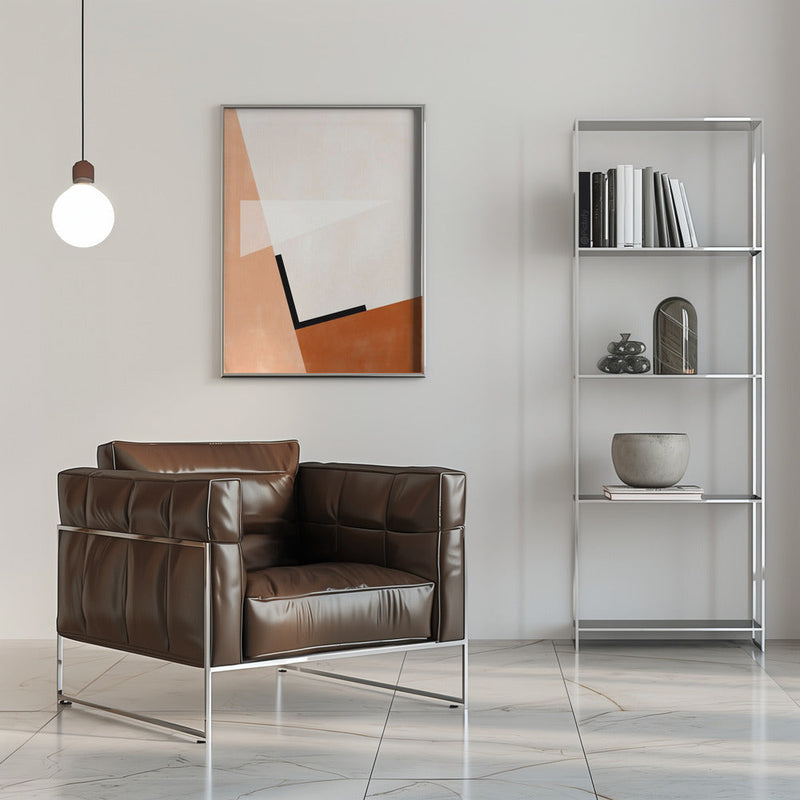 Abstract Geometric Art With Muted Tones - Stretched Canvas, Poster or Fine Art Print I Heart Wall Art