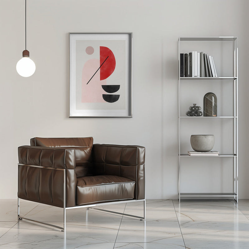 Geometric Shapes In A Minimalist Style - Stretched Canvas, Poster or Fine Art Print I Heart Wall Art