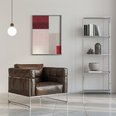 Crimson Hues Harmony - Stretched Canvas, Poster or Fine Art Print I Heart Wall Art