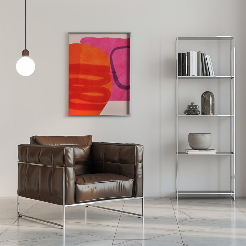 Painted Lines 4 Kopie - Stretched Canvas, Poster or Fine Art Print I Heart Wall Art