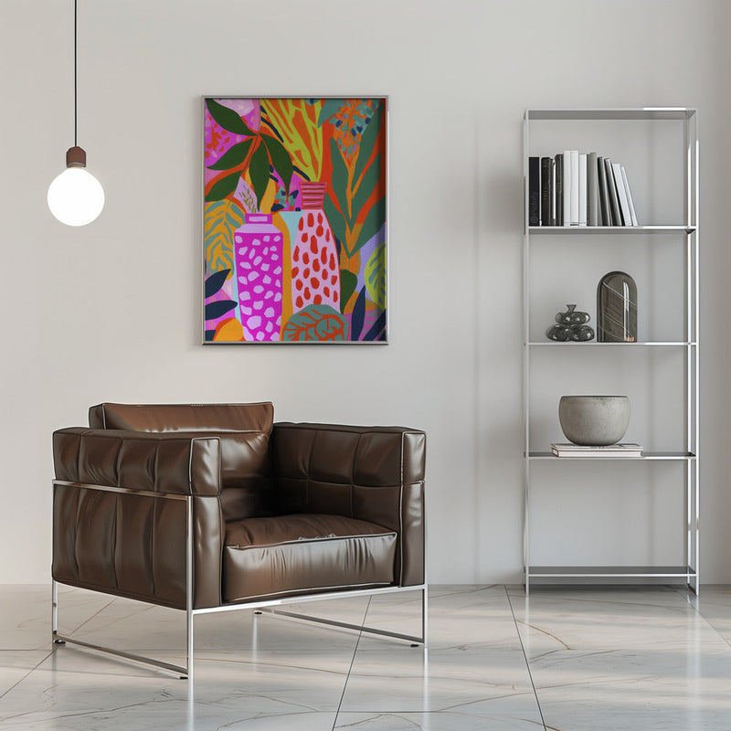 Vases And Botanic - Stretched Canvas, Poster or Fine Art Print I Heart Wall Art