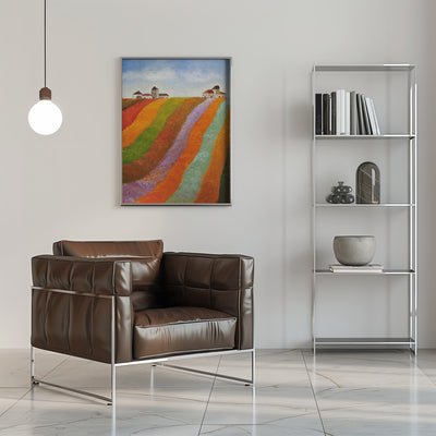 Stripy Valley - Stretched Canvas, Poster or Fine Art Print I Heart Wall Art