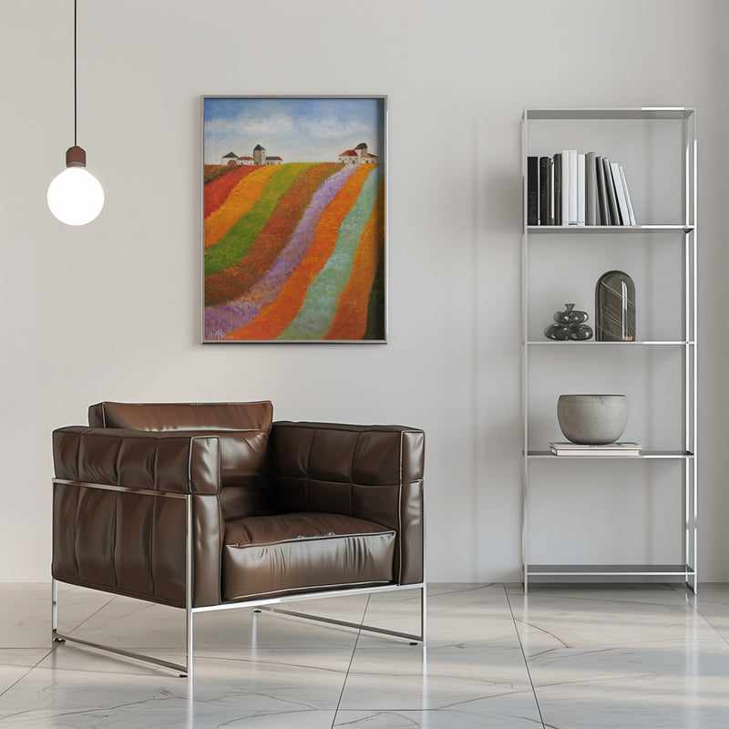 Stripy Valley - Stretched Canvas, Poster or Fine Art Print I Heart Wall Art