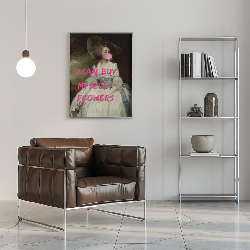 I Can Buy Myself Flowers - Stretched Canvas, Poster or Fine Art Print I Heart Wall Art
