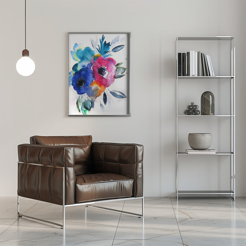 Floralno9 - Stretched Canvas, Poster or Fine Art Print I Heart Wall Art
