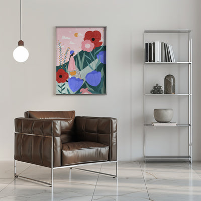 Flower Walk - Stretched Canvas, Poster or Fine Art Print I Heart Wall Art