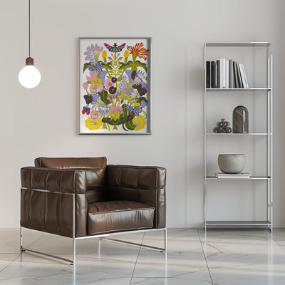 9933x14043 Din Sleeping 143 Abstract Autumn Floral.png - Stretched Canvas, Poster or Fine Art Print I Heart Wall Art