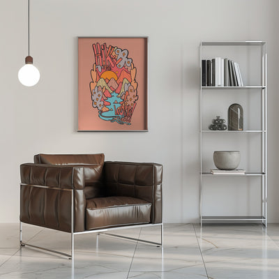 Hike More Worry Less - Stretched Canvas, Poster or Fine Art Print I Heart Wall Art