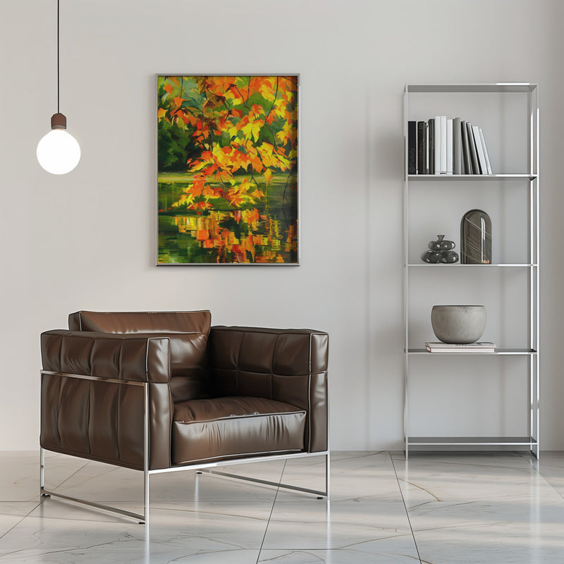 Autumn Reflections - Stretched Canvas, Poster or Fine Art Print I Heart Wall Art