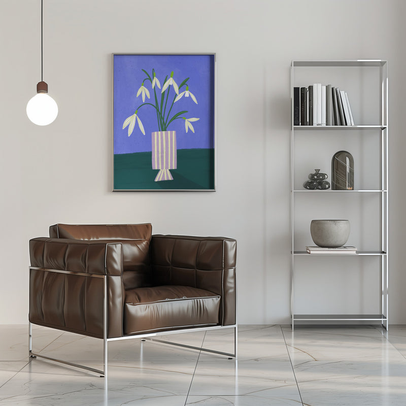 Snowdrops - Stretched Canvas, Poster or Fine Art Print I Heart Wall Art