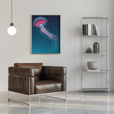 Lions Mane Jellyfish - Stretched Canvas, Poster or Fine Art Print