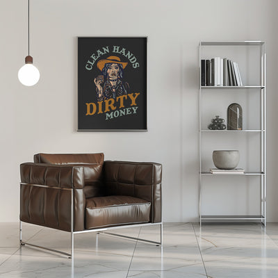 Dirty Money.png - Stretched Canvas, Poster or Fine Art Print I Heart Wall Art