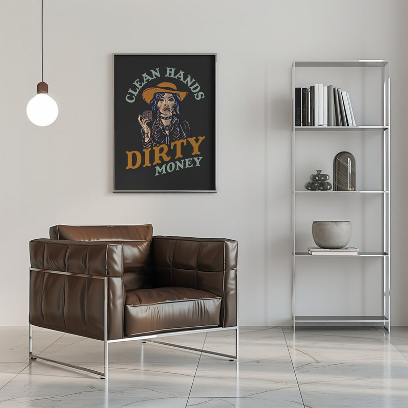 Dirty Money.png - Stretched Canvas, Poster or Fine Art Print I Heart Wall Art