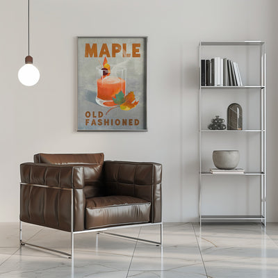 Maple Old Fashioned Cocktail - Stretched Canvas, Poster or Fine Art Print I Heart Wall Art