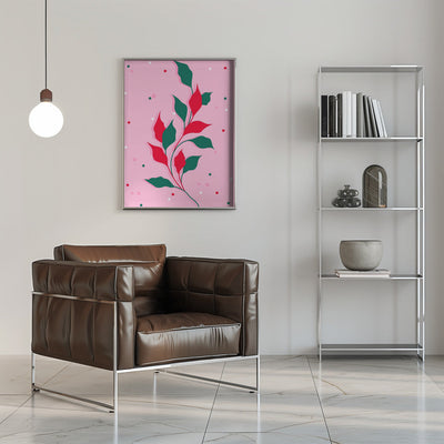 Blossoms in Crimson - Stretched Canvas, Poster or Fine Art Print I Heart Wall Art