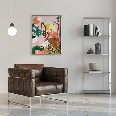 Chic Reading Corner - Stretched Canvas, Poster or Fine Art Print I Heart Wall Art