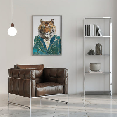 Tiger Jugnle Jacket 3 - Stretched Canvas, Poster or Fine Art Print I Heart Wall Art