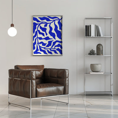 Indigo Elegance - Stretched Canvas, Poster or Fine Art Print I Heart Wall Art