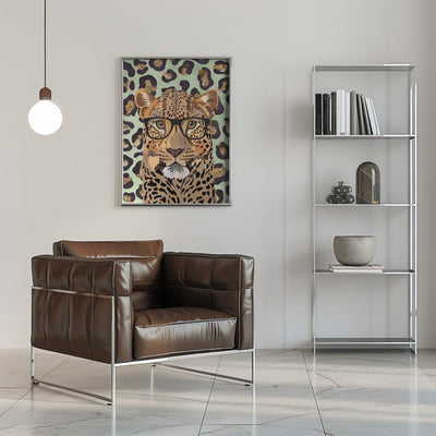 Leopard Print Leopard Green - Stretched Canvas, Poster or Fine Art Print I Heart Wall Art