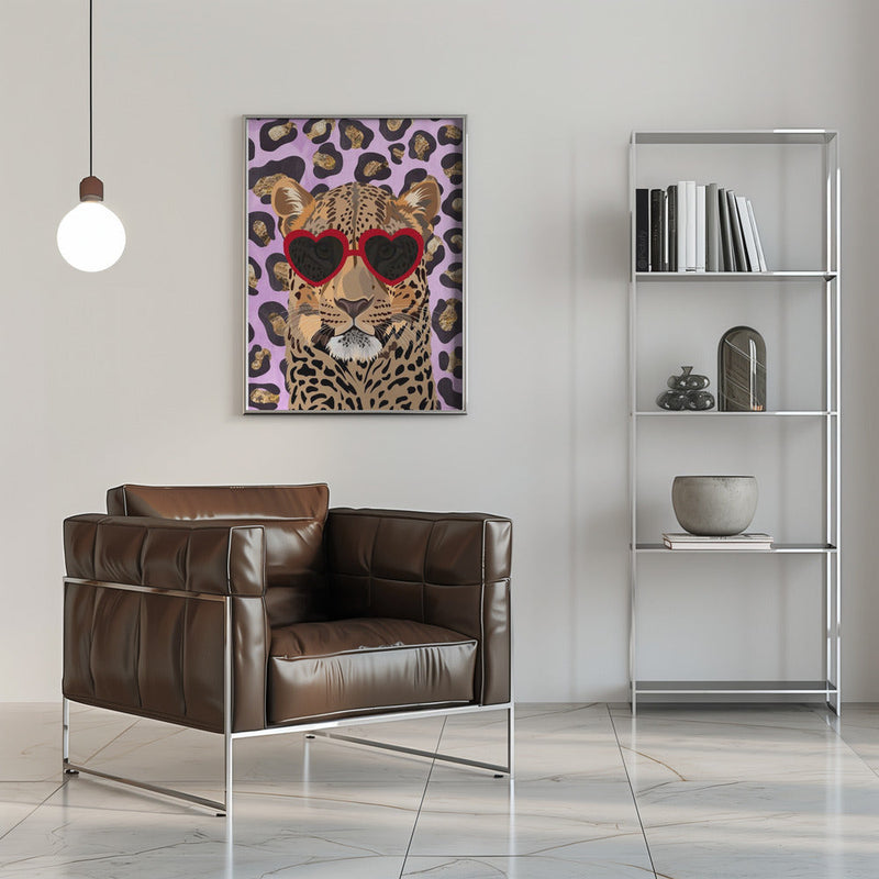 Leopard Print Leopard Pink - Stretched Canvas, Poster or Fine Art Print I Heart Wall Art