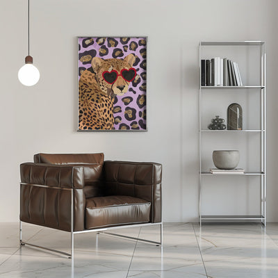 Leopard Print Pink - Stretched Canvas, Poster or Fine Art Print I Heart Wall Art
