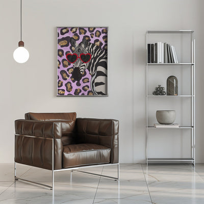 Leopard Print Zebra Pink - Stretched Canvas, Poster or Fine Art Print I Heart Wall Art