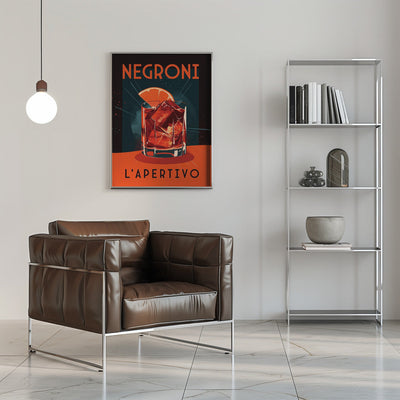 Negroni L&#039; Apertivo - Stretched Canvas, Poster or Fine Art Print I Heart Wall Art