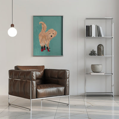 Cockapoo in heels - Stretched Canvas, Poster or Fine Art Print I Heart Wall Art