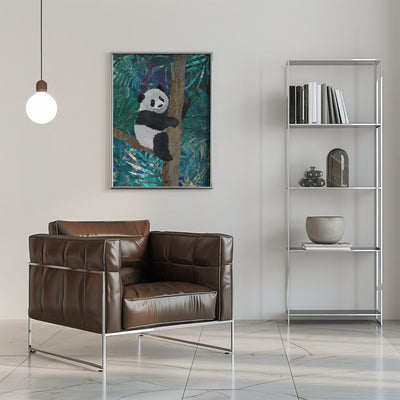 Jungle Panda - Stretched Canvas, Poster or Fine Art Print I Heart Wall Art