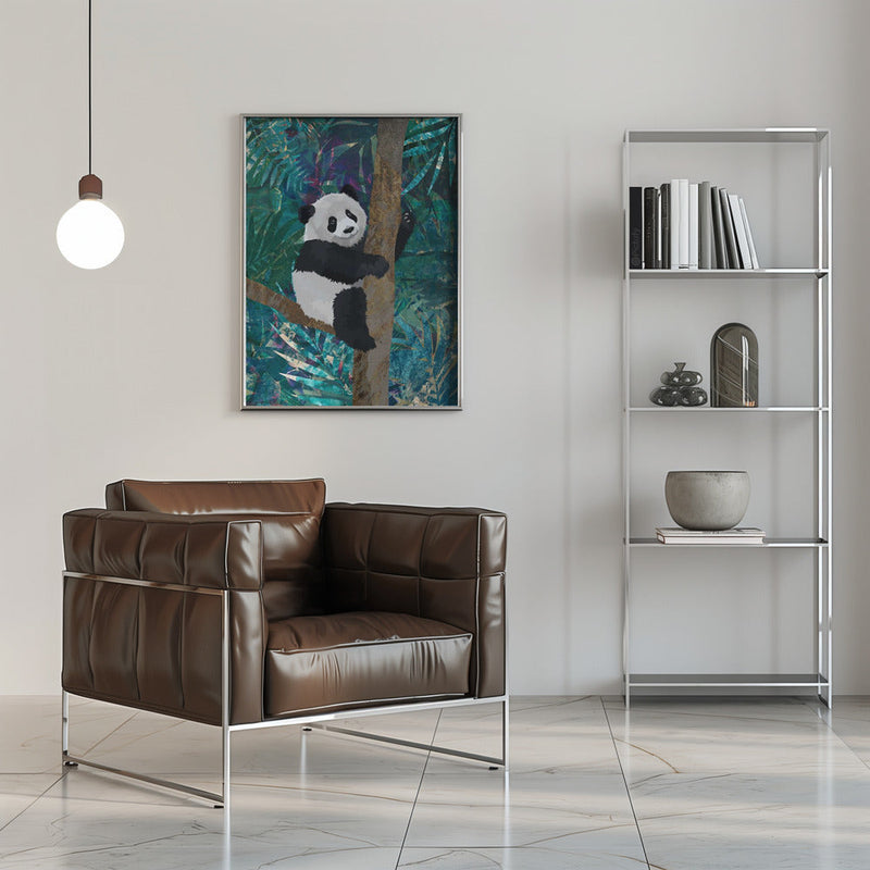 Jungle Panda - Stretched Canvas, Poster or Fine Art Print I Heart Wall Art